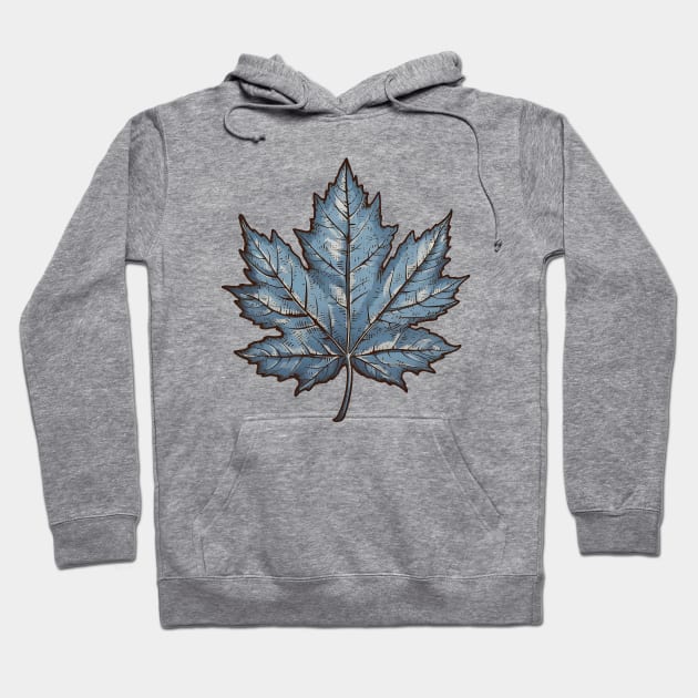 Maple Leaf in Blue Hoodie by DavidLoblaw